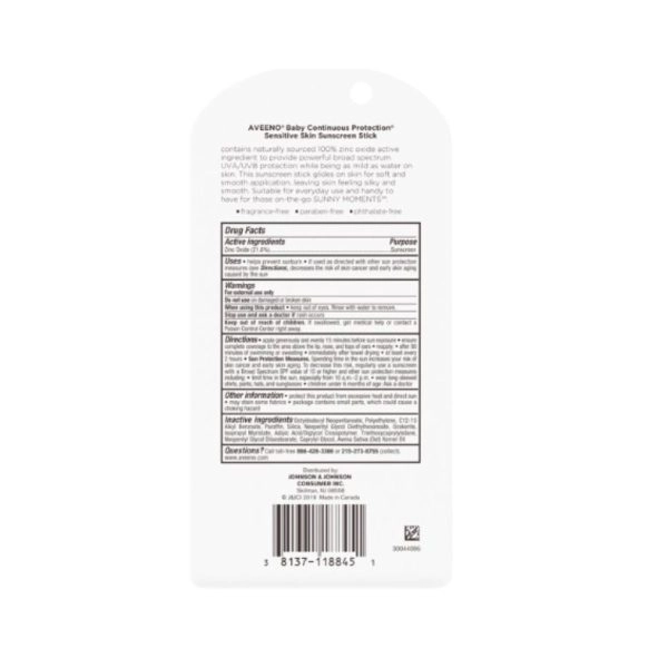 Aveeno baby bloqueador en barra SPF 50 - Imagen 3