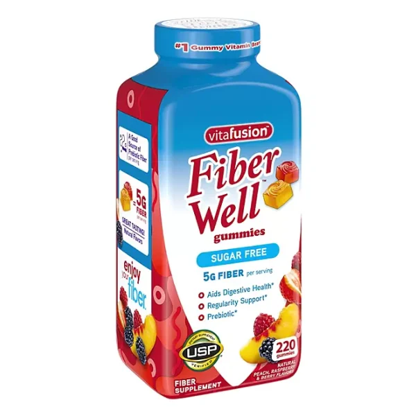Vitafusion Fiber Well Sugar Free Gummy Vitamin Supplement, 220 ct. - Imagen 3