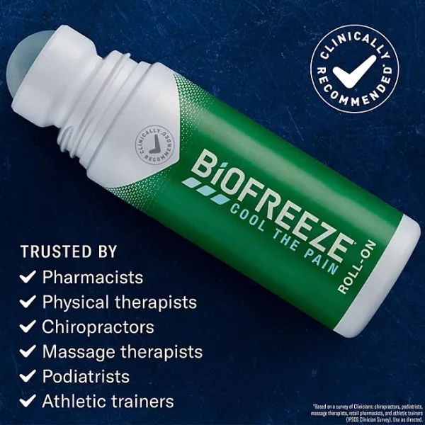 BiOFREEZE Cool the pain Menthol Pain Relief Roll-On, 3 fl. oz., 2 pk. - Imagen 3