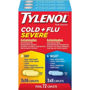 Tylenol Cold + Flu Severe Day & Night Caplets 48 ct. Day, 24 ct. Night