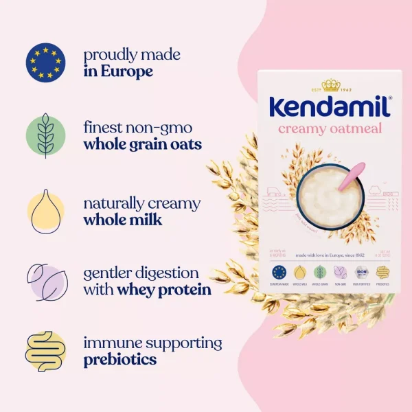 Kendamil Baby Cereal Creamy Oatmeal - 8oz - Imagen 2