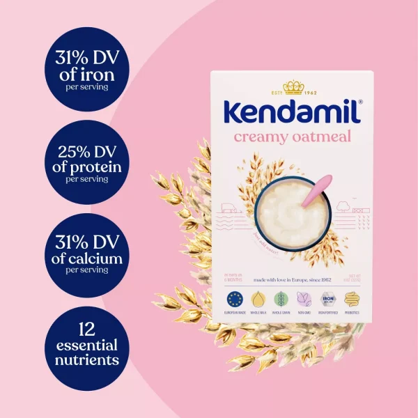 Kendamil Baby Cereal Creamy Oatmeal - 8oz - Imagen 3