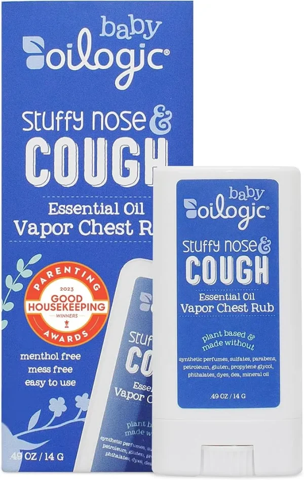 Oilogic Baby Ungüento en Aerosol para el Pecho con Aceite Esencial para la Congestión Nasal y la Tos