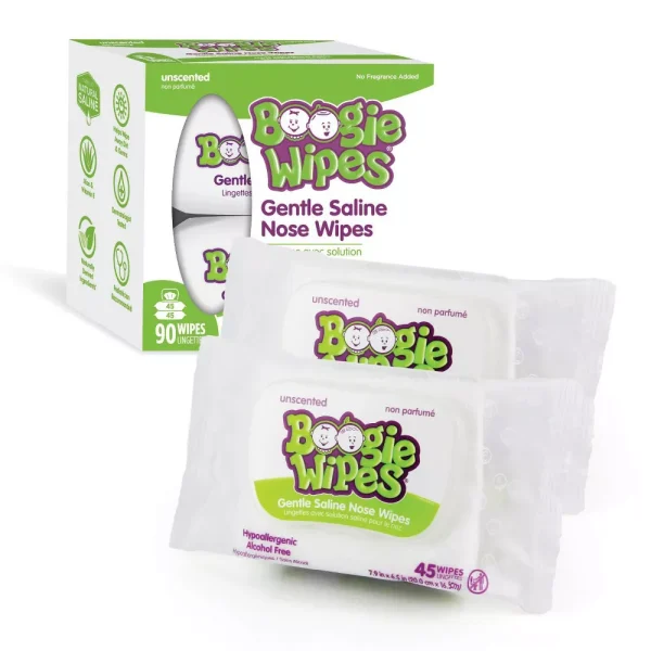 Boogie Wipes Saline Nose Wipes Unscented - 90ct - Imagen 2