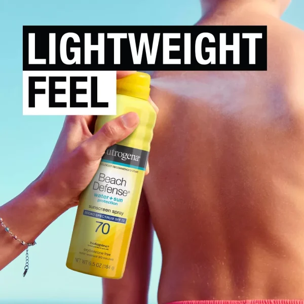 Neutrogena Beach Defense Sunscreen Spray, SPF 70 - Imagen 4