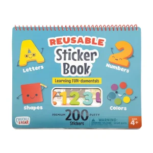 Reusable Sticker Learning & Activity Book with 200 Premium Puffy Stickers