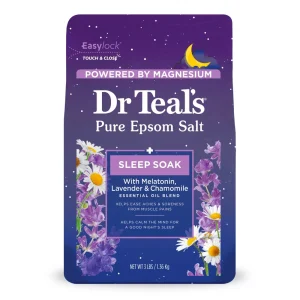 Dr Teal's Epsom Salt Magnesium Soak - Sleep Blend with Melatonin, Lavender & Chamomile