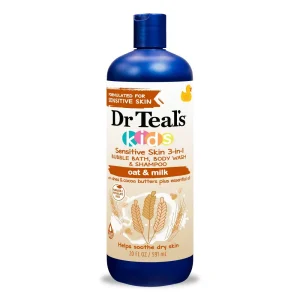 Dr Teal's Kids' 3-in-1 Bubble Bath Body Wash & Shampoo - Oat & Milk - 20 fl oz