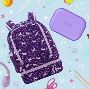 Bentgo 2-In-1 Backpack & Lunch Bag and Bentgo Kids Chill Lunch Box Unicorn