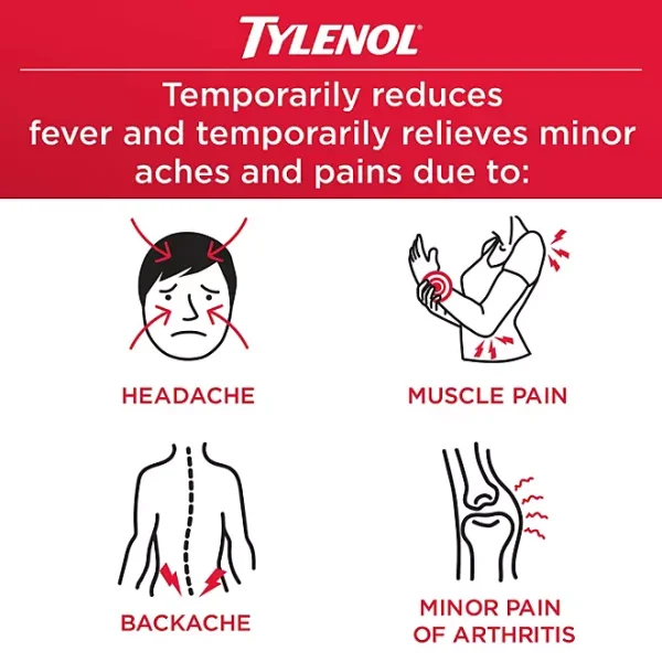 Tylenol Extra Strength Rapid Release Pain Reliever Gelcaps, 500 mg Acetaminophen, 290 ct. - Imagen 4